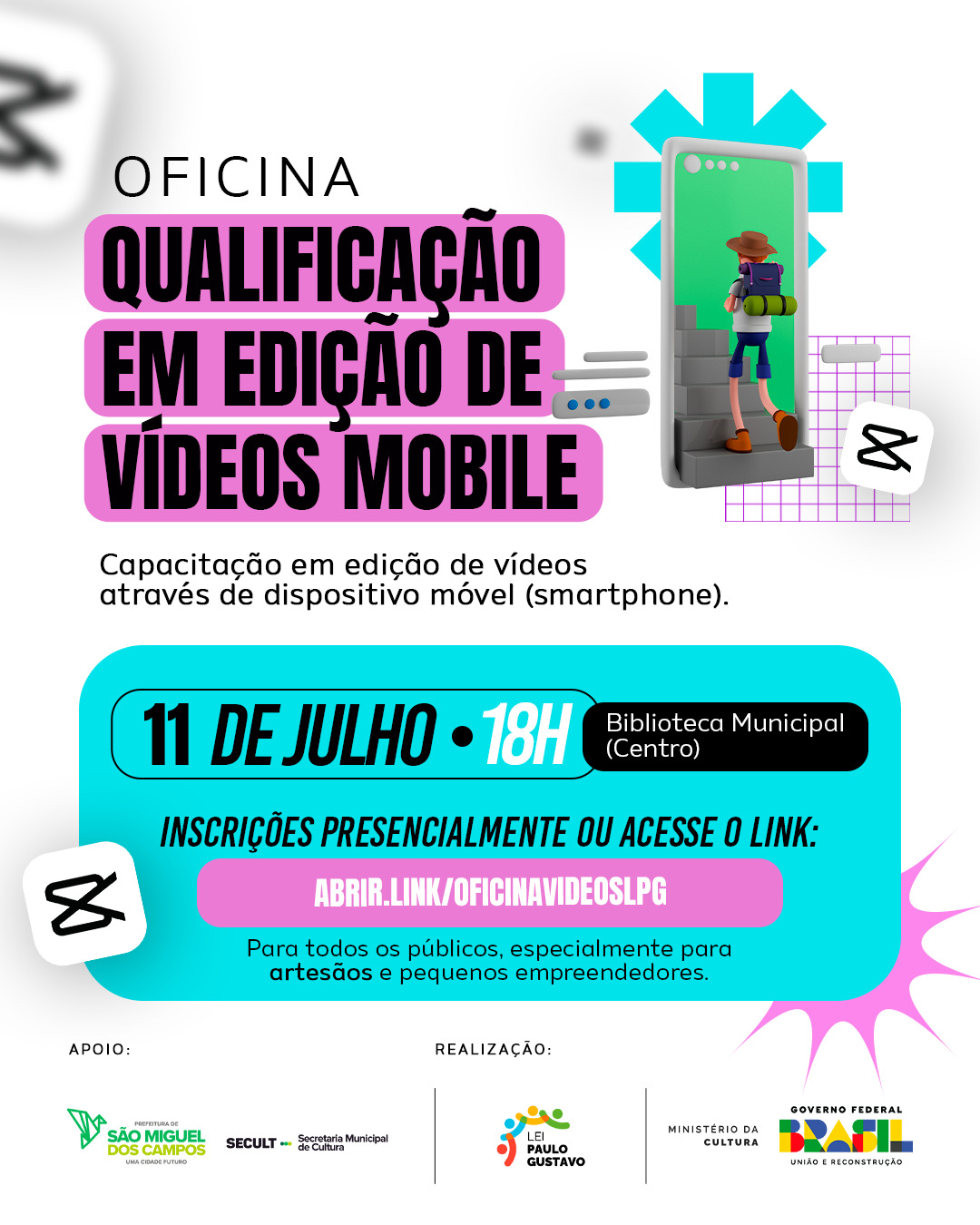 OFICINA QUALIFICAÇÃO EM EDIÇÃO DE VÍDEOS MOBILE-ISVALDO JUNIOR