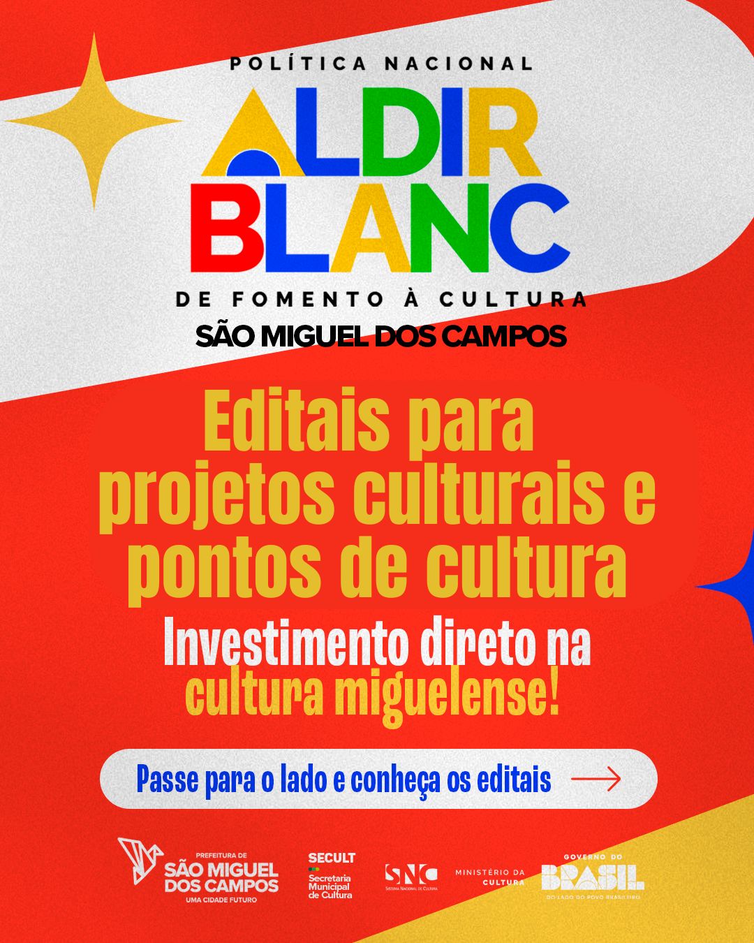 São Miguel dos Campos lança editais da Política Nacional Aldir Blanc e amplia investimentos na cultura