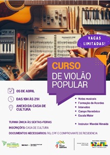 WORKSHOP DE VIOLÃO POPULAR-NOTAS, ACORDES E CAMPO HARMÔNICO