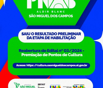 Resultado preliminar: habilitação da reabertura do Edital de premiação de Pontos de Cultura