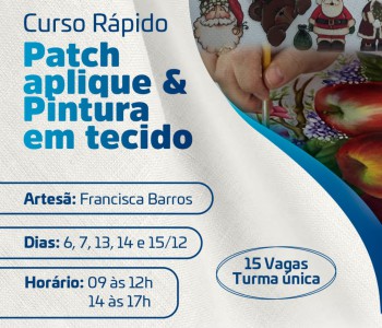 Patch aplique e pintura em tecido