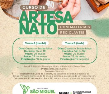 Curso de Artesanato com Materiais Recicláveis 