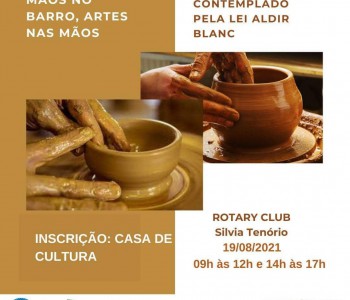 Oficina: Mãos no barro, arte nas mãos