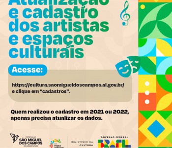 São Miguel dos Campos disponibiliza plataforma para Atualização e Cadastro dos Artistas e Espaços Culturais