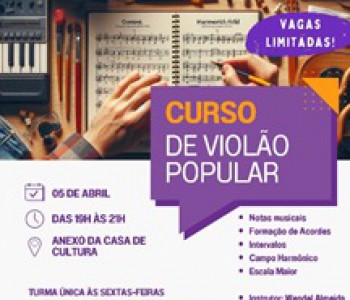 WORKSHOP DE VIOLÃO POPULAR-NOTAS, ACORDES E CAMPO HARMÔNICO